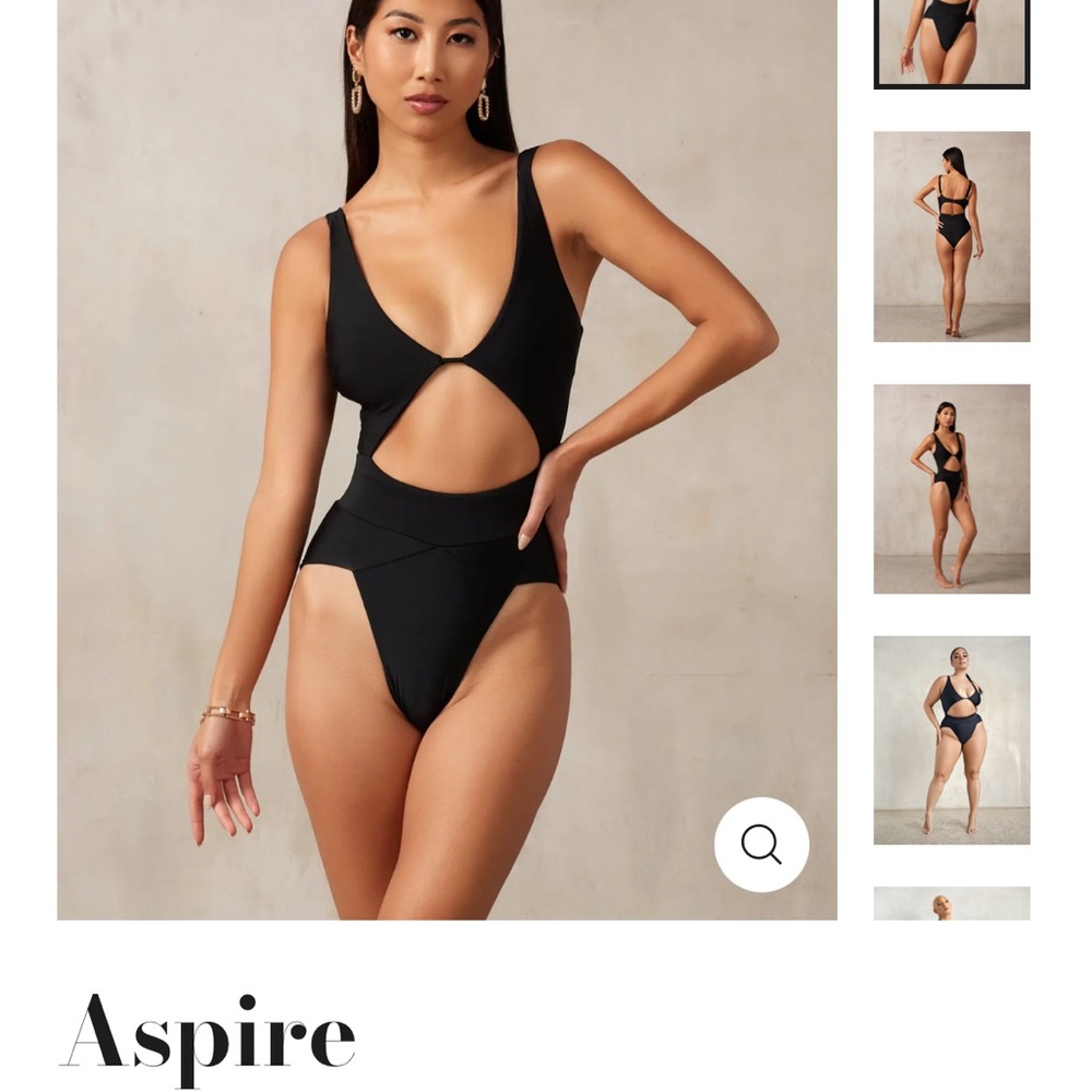 Aspire Black Women Swim One Piece